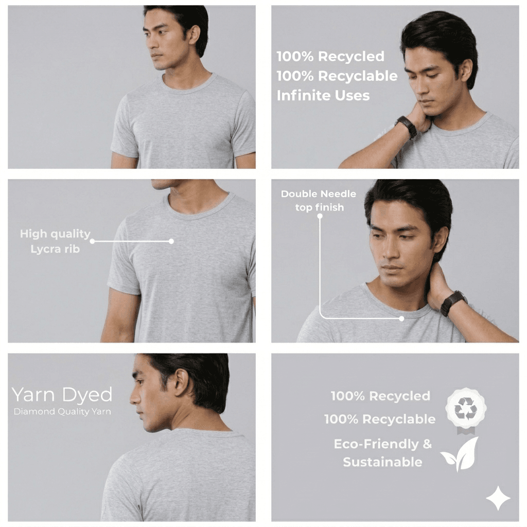 sustainable organic cotton roundneck t-shirt