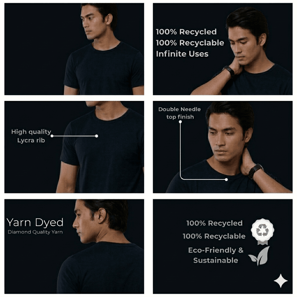 sustainable organic cotton roundneck t-shirt