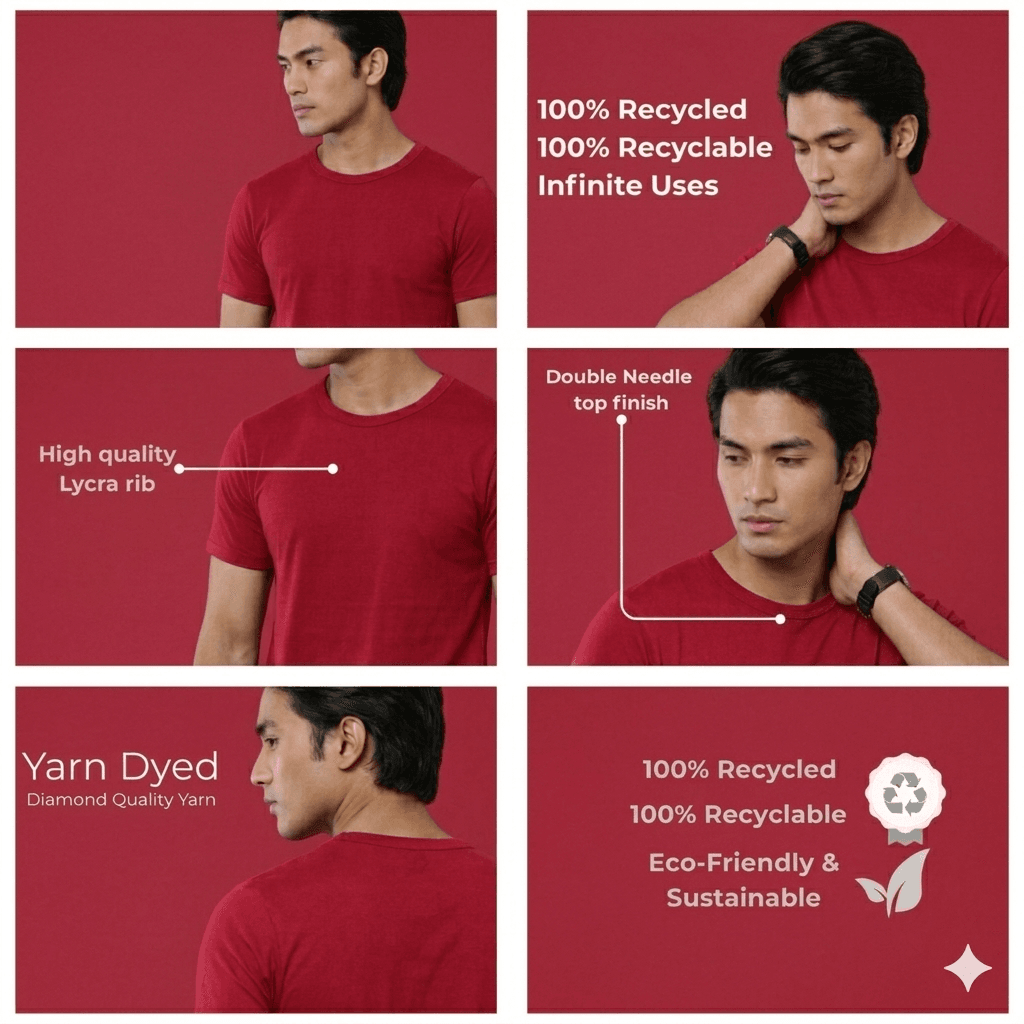 sustainable organic cotton roundneck t-shirt