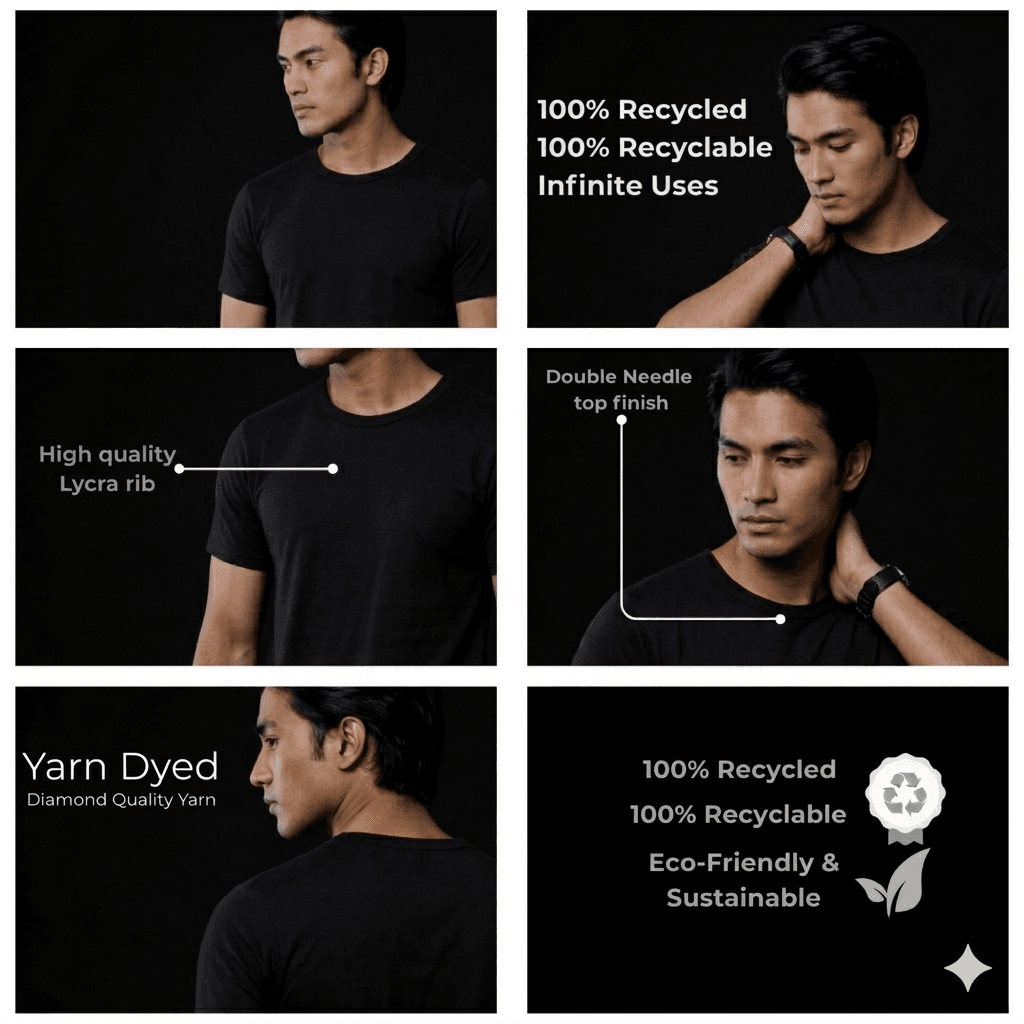 sustainable organic cotton roundneck t-shirt