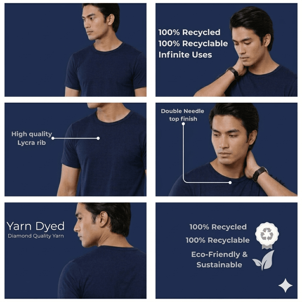 sustainable organic cotton roundneck t-shirt