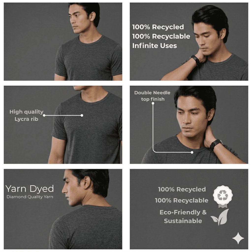 sustainable organic cotton roundneck t-shirt