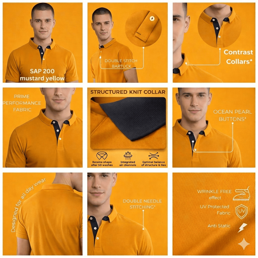 SAP 200 premium heavy-duty polo t-shirt